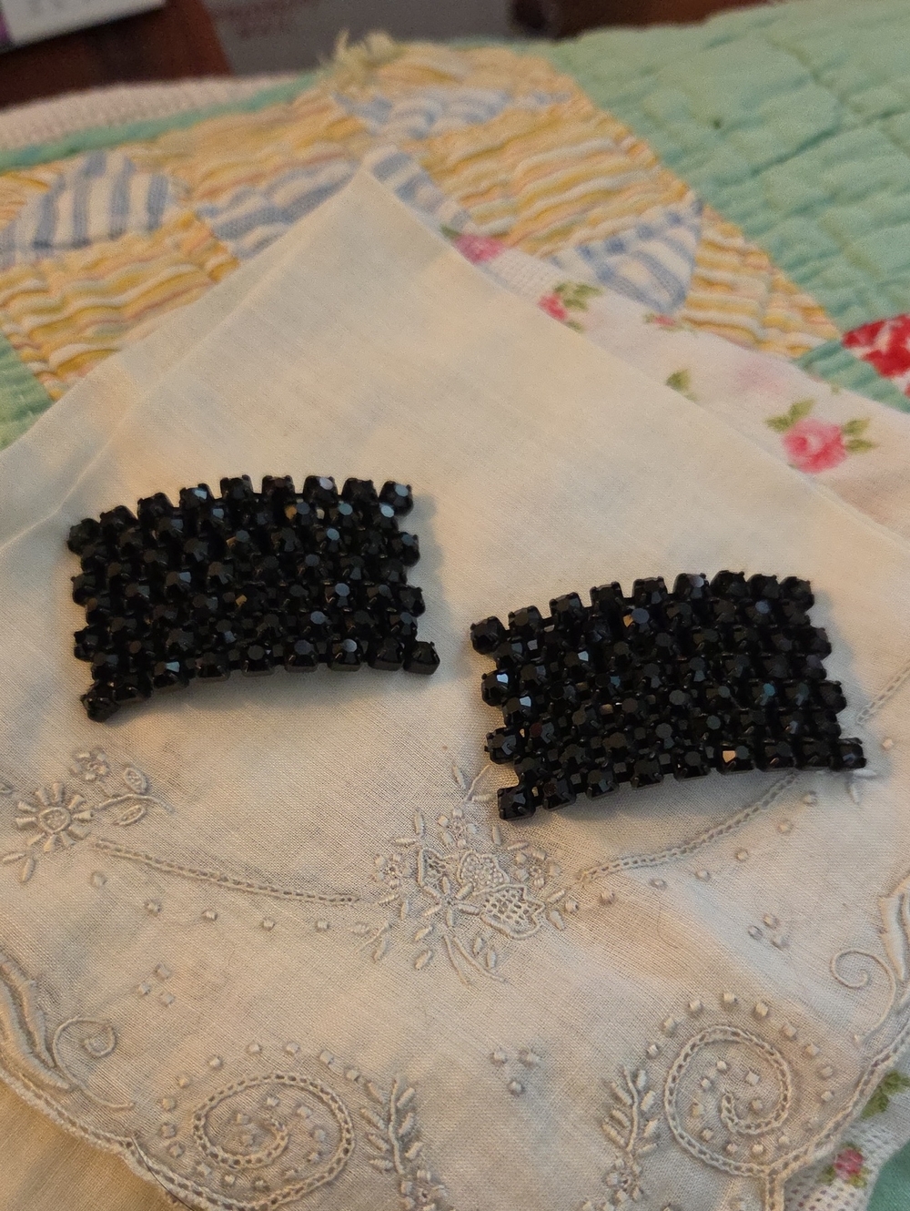 Antique Rhinestone Shoe Clips